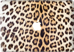 Lunso Geschikt voor MacBook Pro 13 inch (2016-2020) vinyl sticker - Leopard Brown