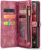 Caseme Geschikt voor iPhone 16 hoesje - Vintage 2 in 1 portemonnee - Rood