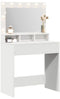 vidaXL - Witte - Kaptafel - met - LED - Verlichting - - - 79x41x135 - cm