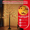 Coast 150 cm - Kunstmatige Kerstboom - 480 Warmwitte LED-Lampjes - 384 Rode Ballen - Rood/Zwart