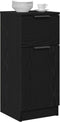 vidaXL - Zwarte - Eiken - Dressoir - 30x30x70 - cm - MDF