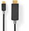 Nedis CCBW64655AT10 - USB-C naar HDMI Adapter - 4K@60Hz - Grijs