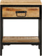 vidaXL - Nachtkastje - 40x35x50 - cm - Massief - Hout - Ruw - Mango
