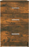 vidaXL - Nachtkastje - 40x40x63 - cm - bewerkt - hout - gerookt - eikenkleurig