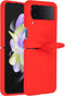 Accezz Hoesje Geschikt voor Samsung Galaxy Z Flip 4 Hoesje Siliconen - Accezz Liquid Silicone Backcover - Rood