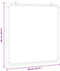 Whiteboard magnetisch 60x60x1,7 cm aluminium