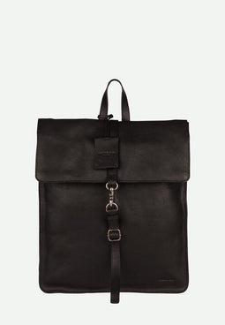 Burkely Antique Avery - Unisex Rugzak - Stoer leer - Zwart