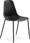 Alterego Feliz - Designer Stoel - Zwarte Binnen- & Buitenstoel - 52.5x48x88cm