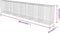 vidaXL - Schanskorfmuur - met - deksels - 300x50x100 - cm - gegalvaniseerd - staal