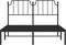 vidaXL - Bedframe - met - hoofdbord - metaal - zwart - 150x200 - cm