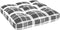 vidaXL - Palletkussen - 70x70x12 - cm - stof - ruitpatroon - grijs
