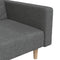 vidaXL - Slaapbank - 2-zits - met - 2 - kussens - stof - donkergrijs