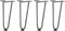 vidaXL - Haarspeld - tafelpoten - 4 - st - 30 - cm - massief - staal - naturel