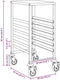vidaXL - Dienbladenwagen - met - 6 - GN-bakken - 39x55x87 - cm - roestvrij - staal