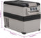 vidaXL - Koelbox - met - handvat - en - adapter - 45 - L - PP - & - PE - zwart - en - grijs