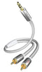 Inakustik 004100015 - Cinch / Jackplug Audio Aansluitkabel - Dubbele afscherming - Wit