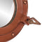 vidaXL - Wandspiegel - patrijspoort - Ø38 - cm aluminium - en - glas
