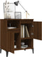 vidaXL - Dressoir - 60x35x70 - cm - bewerkt - hout - bruin - eikenkleur
