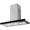 ETNA AB791RVS - Wandschouw afzuigkap - 632 m³/h - RVS met zwart glasdesign