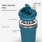Castagnola Thermosbeker - Koffiebeker To Go - Dubbelwandig - 380 ML - RVS - Blauw - Octagon