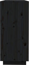 vidaXL - Dressoir - 110,5x35x80 - cm - massief - grenenhout - zwart