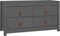 vidaXL - Dressoir - 100x40x54 - cm - massief - grenenhout - grijs