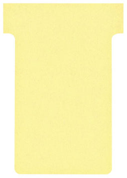 Nobo T-Kaart Maat 2, Papier, 170 g/m², 85 x 48,5 mm, Geel (pak 100 stuks)