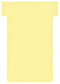 Nobo T-Kaart Maat 2, Papier, 170 g/m², 85 x 48,5 mm, Geel (pak 100 stuks)
