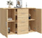 vidaXL - Dressoir - 91x29,5x65 - cm - bewerkt - hout - sonoma - eikenkleurig