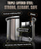 Royalty Line® PS10L Snelkookpan Inductie - 10 Liter / Ø 24cm - Snelkookpannen Voor Alle Warmtebronnen - Pressure Cooker - Instant koken - Eenhandig Mechanisme - RVS