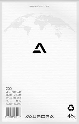 Kladblok aurora 135x210mm blanco 200 vel 45gr | 5 stuks