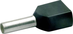 Klauke 8728 Dubbele adereindhulzen 1.5 mm² Deels geïsoleerd Zwart 1000 stuk(s)