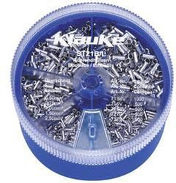 Klauke ST21B Assortiment adereindhulzen 0.5 mm², 0.75 mm², 1 mm², 1.5 mm², 2.5 mm² Ongeïsoleerd Zilver 3000 onderdelen