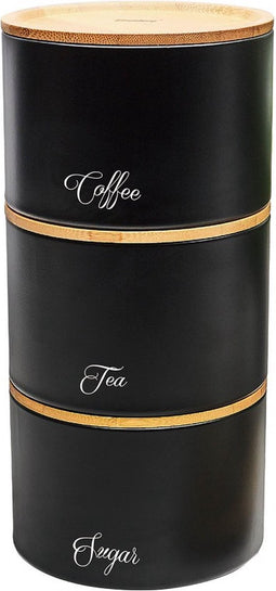 Klausberg 7506 - opbergblikken - thee, suiker en koffie - zwart