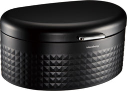 Klausberg 7577 - Broodtrommel zwart - ovaal