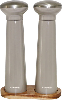 Klausberg 7595 - Peper en zout molen - grijs - glans - 22.5 cm