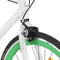 vidaXL - Fiets - met - vaste - versnelling - 700 - c - 59 - cm - wit - en - groen