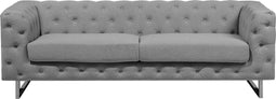 VISSLAND - Chesterfield bank 2-zits - Lichtgrijs - Polyester