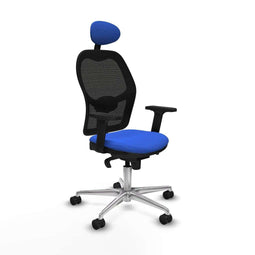 Jorquera Piqueras y Crespo 2D086N1 - Bureaustoel met hoofdsteun - Verstelbare hoogte en armleuning - Blauw