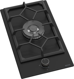 Wiggo WH-G331RD(B) - Inbouw Gaskookplaat - Wokbrander 4,6 kW - Zwart