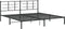 vidaXL - Bedframe - met - hoofdbord - metaal - zwart - 200x200 - cm