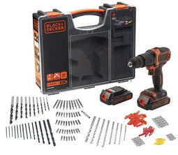 BLACK+DECKER BDCHD18BOA - Klopboormachine 18V - 2 snelheden 160 accessoires