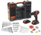 BLACK+DECKER BDCHD18BOA - Klopboormachine 18V - 2 snelheden 160 accessoires