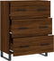 vidaXL - Dressoir - 69,5x34x90 - cm - bewerkt - hout - bruin - eikenkleur