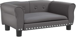vidaXL - Hondenmand - 70x45x30 - cm - kunstleer - grijs