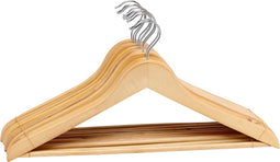 Kledinghangers - 8 Stuks - Met Stang voor Broeken - Hout
