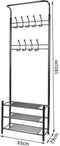 Kledingrek - Hanger voor kleding - rek met schoenenplank - Schoenenrek - Organizer Opberger - 192x65x29cm