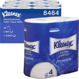 Kleenex - Toiletpapier kleenex 8484 4-laags 160vel wit