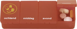 Klein pillendoosje 1 dag 4-vaks Rood