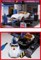 Klein Toys Bosch car service autogarage - montagespeelgoed met hefbrug en wasstraat - 41x39x29 cm - blauw
